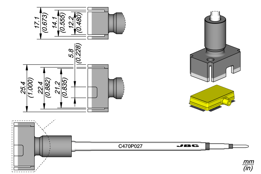 C470P027 - Fiber Coupled Chip Cartridge 12.2 x 21.2